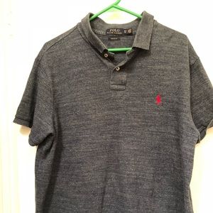 Distressed blue Ralph Lauren Polo shirt
